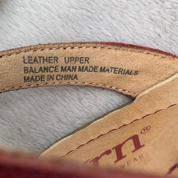 Born Alice Ankle Strap Leather Flat Sandals Sz8 - Picture 15 of 16